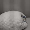 Eli & Elm | Best Ergonomic Side Sleeper Pillow for Neck Pain. Supportive Cooling Latex Fill with Luxury Breathable Cover. U-Shape Contoured Design. Queen Size Bed Pillow - 17" X 29" (White)