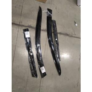 Tape On, Side Window Deflectors, 4 Pc, Red And Black