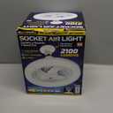 Bell+Howell SocketAir Wireless Ceiling Fan Light with Remote Control, Extender,110-120 Volt, 2100 Lumens, 3 Fan Speeds, 3 Light Settings, 6500K for Living, Dining, Working Space ASON TV
