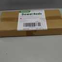 Dtmasao 100 PCS Dowel Rods Wood Sticks Wooden Dowel Rods - 3/8 x 17.5 Inch Unfinished Bamboo Sticks - for Crafts and DIYers