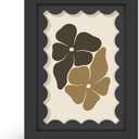 THKRLOF 5x7 Picture Frame with Real Glass, Wooden cute 5 x 7 Photo Frame with Wavy Mat for Tabletop and Wall Hanging, Black, 1 Pack