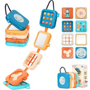 Busy Board for 1 Year Old, Travel Toys for Toddler 1-3 on Plane Car, Montessori Busy Board Busy Cube, Toys for 1 Year Old Boy Girl, Easter Basket Stuffers for Toddler