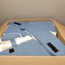 4PCS Bed Wedge Pillow for Sleeping and Sitting Up, Orthopedic Memory Foam Pillow Set for Back Pain, Post Surgery Recovery, Acid Reflux, GERD Relief, Triangle Shape, Blue White