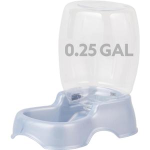 Petmate Pet Cafe Cat and Dog Water Dispenser Extra Small Water Bowl for Kittens and Puppies, USA Made, 0.25 GAL, 7.3"H, Pearl Ash Blue