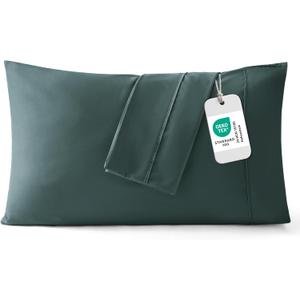Bedsure King Size Pillow Cases Set of 2 - Forest Green Brushed Microfiber Pillowcases 2 Pack, Super Soft Pillow Case Cover with Envelope Closure for Kids, Wrinkle, Fade Resistant, 20x36 Inches