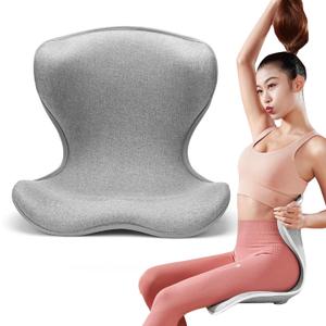 Ergonomic Lumbar Support Cushion for Office Chair,Back Support for Car Seat,Home Chair, Floor and Bed, Meditation Chair,Lower Back Pain Relief,Posture Corrector for Improve Posture.(Gray)