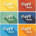 BEST PAPER GREETINGS 36 Pack Happy Anniversary Cards Bulk with Envelopes - Work, Wedding, Employee Appreciation Cards (Retro Design, Blank Inside, 4x6 In)