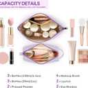 mibasies 2 PCS Initial Makeup Bags for Women: Cosmetic Bag for Travel Toiletry - Personalized Cute Makeup Pouch - Gifts for Grilfriend Wife Moms Bridesmaid - Retirement Travel Gifts - Purple E