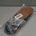 Vepose Women's Cross Band Slippers, Soft Plush Furry Open Toe Fur Slippers, 801 - Grey, Size 11,11.5,12 US - Fuzzy Fluffy Slip on House Shoes Indoor Outdoor (CJY801 Grey 11&12)