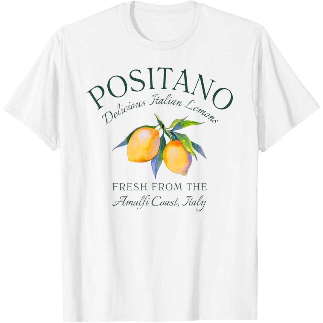 Positano Italy Amalfi Coast Italian Lemons Italian Town T-Shirt
Size 2XL