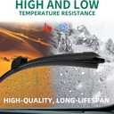 Windshield Wiper for Jeep Grand Cherokee 1993-1998Grand Wagoneer 1993,20"+20" Replace Front Windshield Wiper Blades J&U-hook (2-Pack)