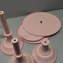 3 Pcs Pink Cake Stand Set - Metal Round 8" 10" 12" Tiered Display Stands Cupcake Dessert Stands for Birthday, Wedding, and Party Decorations, Baby Shower