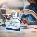 2 x PANDAMAN Acrylic Sign Stands 8.5 x 11 - 2 Pack Vertical Double Sided for Display, Plastic Flyer Holder for Picture Paper for Mall Office Home Store Restaurant