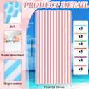 Preboun 50 Pcs Striped Beach Towels Bulk Oversized Pool Quick to Dry Bath Striped Towel for Hotel, Spa Hot Tub, Bath and Swim Summer, 28 x 60 Inches (Multicolored)