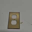 ENERLITES Duplex Receptacle Metal Wall Plate, Outlet Cover, Corrosion Resistant, Size 1-Gang 4.50" x 2.76", Stainless Steel 201, 7721-BB, Brushed Brass, Gold, Standard