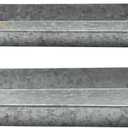 AuldHome Design Galvanized Farmhouse Trays (Set of 2, Small & Medium); Farmhouse Decor Rectangular Trays w/Handles