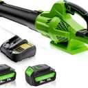 Leaf Blower, 500CFM, 6 Speed Levels, Leaf Blower Cordless with 2 x 3.0Ah Battery and 1 x Charger, Battery Power Blower Leaf for Snow, Patio, Blowing Leaves, Dust, Lawn Care