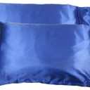 Flow's Linen Luxury Silky Super Soft Pure 100% Silk Pillowcase Pack of 2 with Hidden Zipper Body Size (20" x 54") - White (Royal Blue Solid)