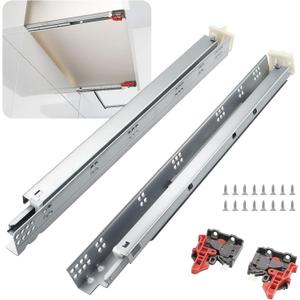 1 Pairs 21 Inch Soft Close Undermount (Bottom Mount) Drawer Slides,Concealed Drawer Runners with Mounting Screws,Locking Device and Brackets 85 lb Load Capacity 21" 2pcs