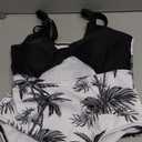 Girls One Piece Swimsuit with Cover Up Skirt Cut Out Bathing Suit Swimwear 8-15Y (10-11 Years, Black Floral)