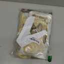 White and Gold Birthday Decorations for Women Girls, Gold White Sand Confetti Metallic Printed Balloon Butterfly Sticker Fringe Curtain Happy Birthday Banner Heart Garland Paper Pompom Party Supplies