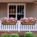 Window Boxes Planters: 2 Pack 24 Inch Railing Planter Box with Adjustable Brackets for Porch Fence Patio Balcony Hanging Flower Baskets with Coco Liners for Outdoor Garden Decor - Bronze