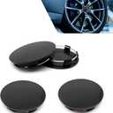 4 PCS Car Wheel Center Caps, 60MM/2.36In OD 56MM/2.2In ID, ABS Snap-in Vehicle Rim Hub Caps, Anti-Falling Rust-Proof Wheel Hub Decoration, Universal for SUV, Sedan, Truck(Black)