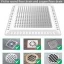 Shower Drain Hair Catcher/Drain Strainer/Shower Drain Cover for Bathroom Floor Drain, Stainless Steel and Silicone (Patented Product) (6 inch, Gray)