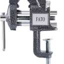 FATO 3 Inch Table Vise with 360 Swivel Base, Heavy Duty Clamp-On Bench Vise, Portable Tabletop Vise for Workbench Woodworking, Metalworking, Drilling, Cutting, Repair DIY Garage Tool