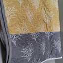 DJY Yellow Boho Quilt Set Queen Size, Striped Floral Yellow and Grey Bedspread Coverlet, 3 Pieces Patchwork Stripe Quilt Bedding Set Soft Microfiber Reversible Bedspread for All Season (96"x90")