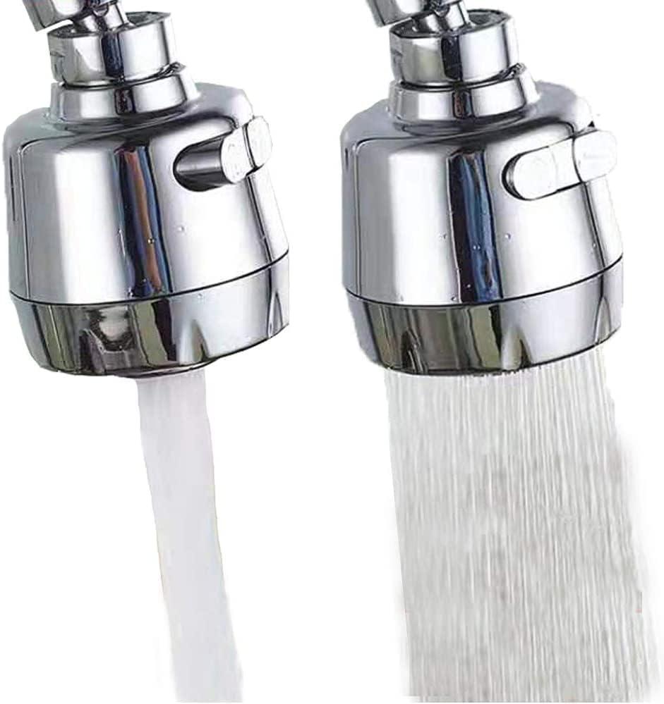 360 Swivel Kitchen Sink Faucet Aerator Faucet Sprayer Attachment Tap Aerator Faucet Nozzle Faucet Head 55/64'' Female Thread for Kitchen, Bathroom Faucet (Shorter Style 1PC,Adapter Included)