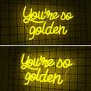 You're So Golden Neon Sign - Neon Signs for Wall Decor Golden Birthday Party Decorations Letters Led Signs Neon Light USB Light Up Sign For Birthday Party,Wedding,Mother's Day,Bedroom,Living Room
