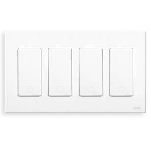 MOES Smart Single Pole Light Switch, 2.4GHz WiFi Smart Wall Switch, Needs Neutral Wire, Multi-Control, Smart Life/TUYA APP Control, Voice Control with Alexa/Google Home, White 4 Gang