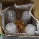 Hioasis 200Pcs 9OZ Clear Cups - Plastic Disposable Cups with Gold Trim, Heavy Duty & BPA-free for Party, Wedding, Reception