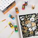 AnyMark Metallic Acrylic Paint, 48 Colors with 12 Brushes, 2 fl oz/60ml Bottles, Glitter Acrylic Paint Set for Kids Adults Canvas, Rock, Wood