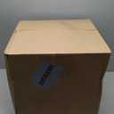 HIGOGOGO Round Stuffed Pouf Ottoman, Pu Leather Poufs with Foam Chunk Filling, Furry and Fluffy Pouf Foot Stool Storage Ottoman, 20 X 15 Floor Poufs Foot Rest for Living Room, Beige