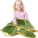 MorisMos Giant Turtle Stuffed Animal 33 inch, Green Stuffed Turtle Plush Toy for Kids Children Boys Girls on Birthday