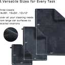 3 Pack Car Drying Towel Set - 1200 GSM Double Twist Pile Microfiber, Super Absorbent, Streak-Free, Scratch-Free, Car Wash & Detailing (24"x36", 16"x24", 12"x12")