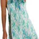SweatyRocks Women's Allover Print Backless Halter Dress Sleeveless Straight Hem Mini Dresses, XS
