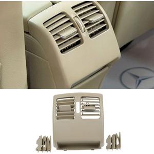 Beige Rear Air Vent Outlet Cover, Rear Center Console Air Conditioning Grille AC Outlet Panel Replacement For Mercedes Benz C Class W204 2007-2013, E Class W207 COUPE 2010-2012 (Almond)