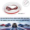 Ohleats 79 Inch Car Hood Light Strip, Exterior Flexible Daytime LED Running Light, Waterproof Auto LED Strip Light with Dynamic Scan Start-up Effect, Car Accessories for SUV Truck (White)