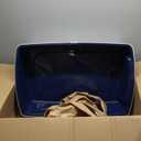 IRIS USA XX-Large Side Entry Cat Litter Box, Open Top Extra Large Litter Box for Big Cats and Multi-Cat Households, High Sided Scatter Shield, Easy to Clean, 30" L x 20" W x 14" H, Navy
