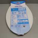 Clorox Round Beveled Plastic Toilet Seat with Easy-Off Hinges  Wiggle-Free Design