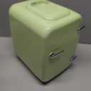 CAYNEL Mini Fridge Portable Thermoelectric 4 Liter Cooler and Warmer for Skincare, Eco Friendly Beauty Fridge For Foods,Medications, Cosmetics, Breast Milk, Medications Home and Travel (Light Green)
