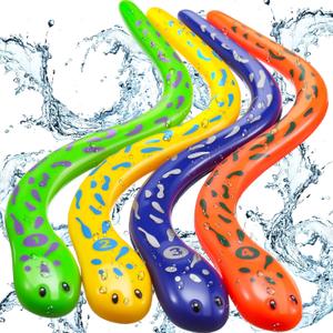 Civaner 4 Pcs Pool Diving Toys for Kids Summer Underwater Swimming Water Dive Pool Game Dive Toys for Boys Girls Teens Adults(Snake)