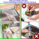 Kitchen Sink Triangle Tri-Holder Filter, Kitchen Sink Strainer, Sink Drain Strainer, with a Triangular Gray Rack and 100PCS Large Size Filtering Mesh Bags for Kitchen Leftover