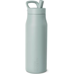 Simple Modern Water Bottle with Push Button Straw Lid | Ceramic-Lined Insulated Stainless Steel | Travel Water Bottles for Gym & Sports | Leak Proof | 34oz, Mint