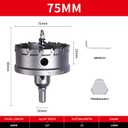 75mm Carbide Hole Cutter Stainless Steel Metal Drill Bit Tungsten Carbide Tipped Hole Saw Drill Bit (2-15/16'TCT Hole Saw)