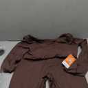 Buttergene Women Workout Sets 2 Pieces Long Sleeve Yoga Outfits Gym Clothes Seamless Ribbed Crop Top High Waist Leggings. M, Brown