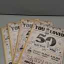 ZUDBBDSD Fifty Birthday Card For Man Women Large 50th Birthday Card For Dad Mom Happy 50th Birthday Party Decorations Best 50 Year Old Birthday Gifts Ideas,Set of 4